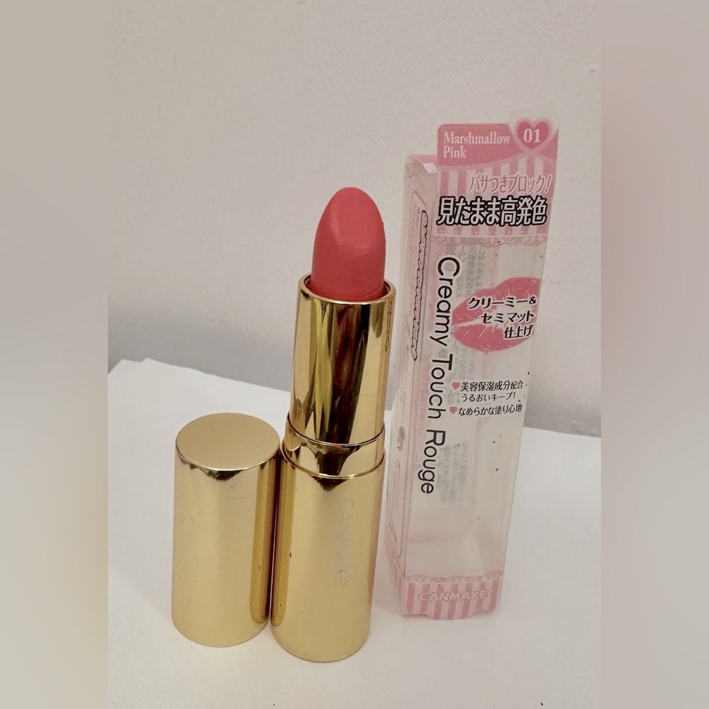 Canmake Creamy Touch Rouge Lipstick (Shade: Marshmallow Pink 01)